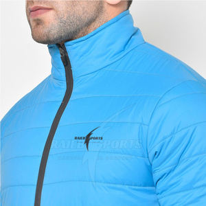 Veste matelassée pour homme de haute qualité, respirante, à séchage rapide, personnalisable, avec logo sur le devant, col montant, manches longues, pour l'extérieur en hiver - Product Image 2