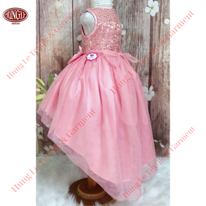 Robe de princesse à lacets de haute qualité pour les jours spéciaux avec de grands nœuds au poignet font briller les filles - Product Image 4