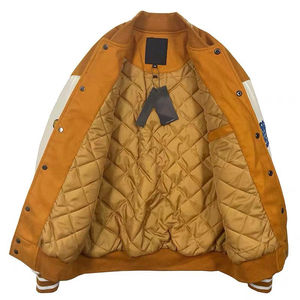 Personalizado Baloncesto Varsity Letterman Chaqueta Tallas grandes Jersey Chaqueta Botón Invierno Venta al por mayor Custom Stand Hombres Casual Revestimiento - Product Image 5