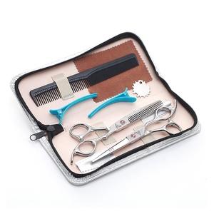 Kit de ciseaux de coupe de cheveux de Salon de haute qualité ensemble d'outils de coiffure de barbier amincissant les ciseaux de coupe de cheveux professionnels - Product Image 1