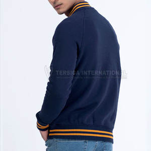 Chaqueta gruesa de invierno Varsity para hombre con puños acanalados y dobladillo cálido abrigo para exteriores chaqueta de invierno Varsity estilo Letterman para hombre - Product Image 4