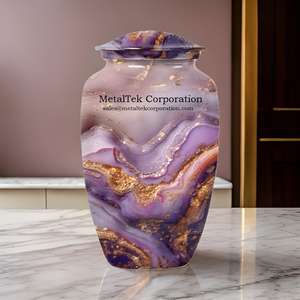 New Swirl Design Decorative Cremation <b>Urn</b> Adult Ashes Classic Style Funeral Supplies Wholesale Decorative Burial Ashes Metal <b>Jar</b> - Product Image 4