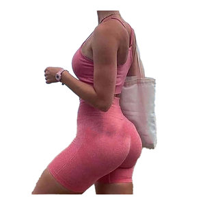 ชุดโยคะผ้าฝ้ายระบายอากาศสำหรับผู้หญิงชุดออกกำลังกายและกางเกงขาสั้นชุดกีฬาแบบปรับแต่งได้สำหรับฤดูร้อน - Product Image 6