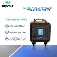Sistemas de Energía Solar MPPT de Pago por Uso, Salida de CA 220V, Kit de Energía Solar Móvil, Almacenamiento LiFePO4, Puertos de CC, Proyectos Domésticos Fuera de la Red