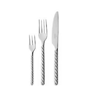 Cubiertos pulidos de cristal transparente, juego de cubiertos chapados en plata de diseño antiguo, juego de cubiertos de acero inoxidable con espejo - Product Image 3