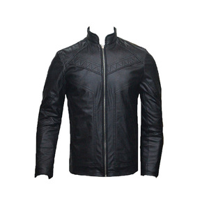 Veste bomber en cuir véritable pour homme, nouvelle arrivée en gros, manches longues, haute qualité, écologique, vintage, lavée, devant 2026 - Product Image 5