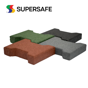 Rubber Paver Easy Installation Durable Shock Absorption Features Supersafe Dogbone Rubber Flooring for Indoor/Outdoor Flooring - Product Image 4