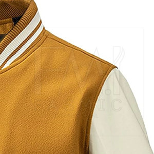 Chaqueta Letterman Ligera Personalizada para Hombre, Estilo Pekín, con Mangas Largas de Color Sólido, Forro de Lona y Felpa para Invierno, Logotipo Personalizado - Product Image 3