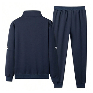Sudadera de invierno Casual Fabricante personalizado Entrenamiento Jogging Cómodo Cremallera Sudaderas con capucha Trajes Conjunto de dos piezas Chándales - Product Image 2