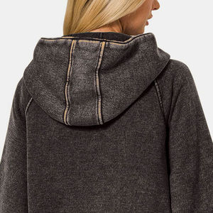 Sudadera con capucha de lavado ácido personalizada para mujer, sudadera de gran tamaño Vintage con logotipo, sudaderas con capucha de lavado ácido para mujer al por mayor, 100% algodón transpirable - Product Image 6