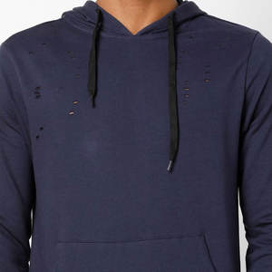 Sudadera con capucha de algodón 100% para hombre, sudadera de invierno suave cómoda en colores sólidos, teñida lisa con impresión Digital - Product Image 4