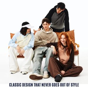 เสื้อฮู้ดผ้าฝ้ายพิมพ์ลายตามสั่ง 100% สำหรับฤดูหนาว แบบสีบล็อกถัก สไตล์ฮิปสเตอร์ลำลอง เรียบง่าย คลาสสิก ทรงปกติ สำหรับผู้ชาย - Product Image 4