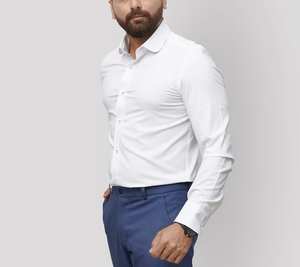 Camisas de Vestir de Manga Larga para Hombre, 100% Algodón de Alta Calidad, Sin Plancha, Antiarrugas, Lisas, con Botones, para Oficina - Venta al por Mayor de Fábrica - Product Image 1