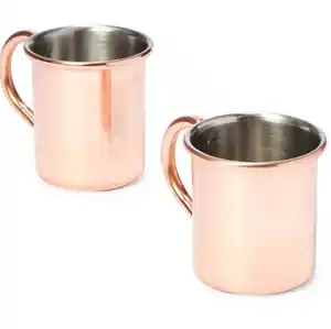 Hot Selling Barware Pure Solid Copper Mugs for Moscow Mule Modern Style Handmade Customized plain with high quality