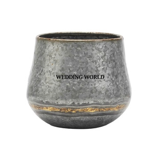 Maceta de metal de primera calidad hecha a mano diseñador al por mayor maceta de maceta diseñador más vendido al por mayor maceta de metal - Product Image 4