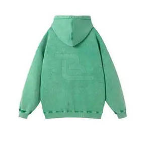 Sudaderas con capucha de lavado de ácido sólido de invierno para hombres de moda de calidad superior de talla grande transpirable de secado rápido con capucha - Product Image 2