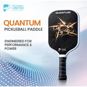 Pala de Pickleball United Quantum, Pala de Entrenamiento de Fibra de Carbono 18k, Logotipo Impreso, Material de Núcleo de Panal de Abeja T700 3K PP, Aprobada - Product Image 4