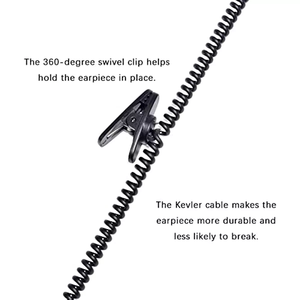 3,5mm escuchar recibir solo Radio auricular en forma de D Walkie Talkie auriculares para Motorola Hytera Kenwood altavoz de Radio bidireccional micrófonos - Product Image 4