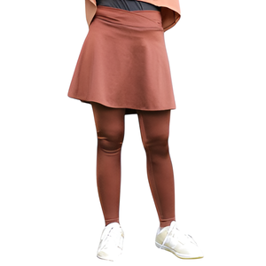 Shannaya, falda de malla de LICRA de nailon de cuatro vías para mujer, estilo informal elástico cómodo con logotipo transpirable, tela de punto en la cintura - Product Image 6