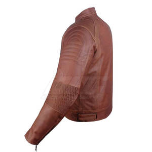 Chaqueta de Motociclista de Cuero Ajustada de Marca Privada con Cremallera Completa, Resistente al Viento, Ignífuga e Impermeable para Invierno, de Alta Calidad, Nueva Llegada - Product Image 4