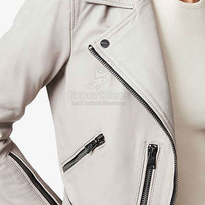 Precio bajo al por mayor Pu cuero mujer chaqueta de cuero moda mujer chaqueta de cuero delgada - Product Image 4