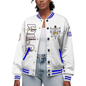 Sigma เสื้อแจ็กเก็ต Gamma Rho 1922เสื้อโค้ทความภาคภูมิใจของชาววัง sgrho ภาษากรีกเสื้อโค้ทพิมพ์ลายแบบพรีเมียม - Product Image 1