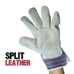 Gants de travail en cuir véritable pour hommes Gants de travail de sécurité Gants de travail de couleur unie - Product Image 4