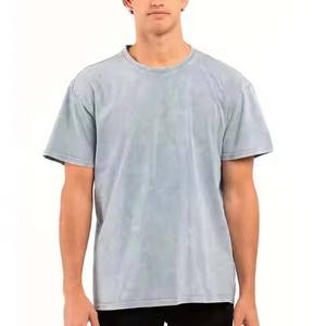 Boxy t Shirt Personnalisé Vintage En Détresse Lavage À L'acide T-shirts Surdimensionnés Hommes Casual T-shirts Manches Courtes Unisexe T-shirts - Product Image 1