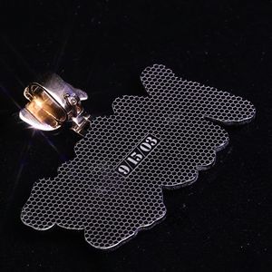 VVS Moissanite colgante inicial Iced Out redondo y Baguette corte diamante 925 plata esterlina letra diseño colgante - Product Image 5