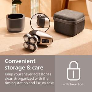 Afeitadora Eléctrica Rotativa para Hombre/Mujer con Cabezal Flexible para Cuchillas Afiladas, Resistente al Agua IPX7, Lavable para un Afeitado Limpio - Product Image 3