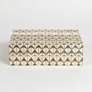 Customized Indian Handicrafts MDF Jewelry Box Decorative <b>Resin</b> Square Chips Inlay Storage Case - Product Image 3