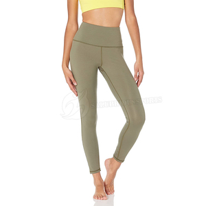 Women's Active Fitness <b>Leggings</b> and Solid <b>Pattern</b> Sets Custom Logo Breathable with Elastic Waist Closure Wholesale Price - Product Image 1