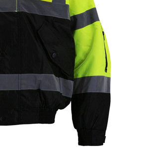 Sweat à capuche zippé de travail haute visibilité réfléchissant personnalisé pour l'hiver, manches longues, séchage rapide, respirant, logo frontal pour homme - Product Image 6