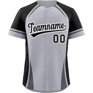 Uniforme de Béisbol Estilo Vintage con Rayas, Jersey Personalizado con Botones al por Mayor - Product Image 6