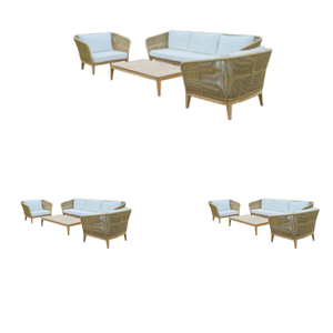 Meilleur prix d'usine Mobilier d'extérieur moderne Ensemble de canapés en rotin Salon d'extérieur Mobilier de jardin en bois Canapé d'extérieur - Product Image 6