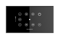 Interruptores Táctiles Wifi de 4 Vías de la Serie 4 WHITE Glassy de Fox Domotics con NFC, Control Remoto Inalámbrico Fácil de Usar, 6A 240V