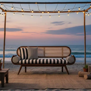 Ensemble de meubles d'extérieur de luxe moderne écologique FLINK Designer |   Canapé de patio intérieur/extérieur avec cadre en bois antirouille |   Haute gamme - Product Image 3