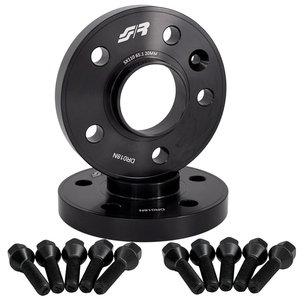 2 entretoises de roue noires 20mm 5x110 centrage 65.1 avec bull. - Product Image 1