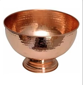 Bol de service rond en cuivre de qualité supérieure, finition brillante, pour la maison, les hôtels, les restaurants et la décoration de table de mariage - Product Image 5