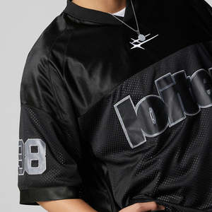 T-shirt de sport vintage sur mesure pour homme, coupe ample et ample, respirant, en maille de polyester, imprimé en sérigraphie, jersey lourd - Product Image 3