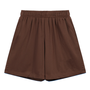 Pantalones cortos de malla de poliéster sólido de calle alta para hombre con logotipo personalizado OEM, pantalones cortos informales para correr en la playa, cintura elástica cómoda para gimnasio, tamaño impreso - Product Image 2