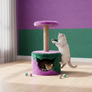 Torre de Escalada para Gatos Amistar Deluxe Gentle Smile Classic, con Material de Yute, 2 Niveles, Diseño Duradero para Gatos - Product Image 5