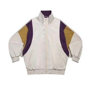 Veste coupe-vent en nylon à blocs de couleur personnalisable, légère, avec fermeture éclair et poignets ajustables, veste d'été patchwork - Product Image 3