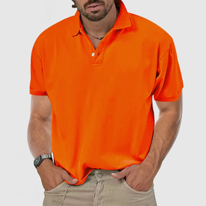 เสื้อโปโลแนวสตรีทผ้าคอตตอนทันสมัยทนทานใส่ได้ทุกวัน - Product Image 5