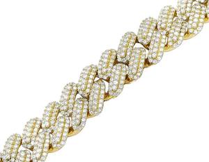 Cadena de eslabones cubanos de estilo Hip Hop personalizada con diamante de moissanita redondo helado de plata 925 nuevo para joyería de moda de rapero - Product Image 3