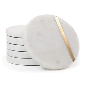 ที่รองแก้วหินอ่อนทรงกลมใช้ได้หลายรูปแบบสำหรับตกแต่งแก้วกาแฟค็อกเทลเบียร์หินอ่อนที่รองแก้วชาสินค้าใช้ - Product Image 2