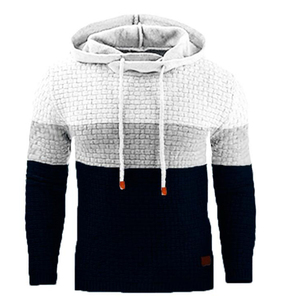Sweat à capuche décontracté pour homme en molleton 100 % coton tricoté chaud à manches longues pour l'automne - Product Image 5