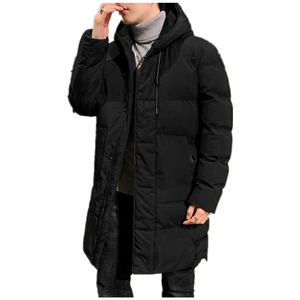 Chaqueta Larga Acolchada para Hombre, Estándar, de Lona, Impermeable, Cortavientos, con Capucha, para Viajes al Aire Libre, Formal, Personalizada, al por Mayor - Product Image 2