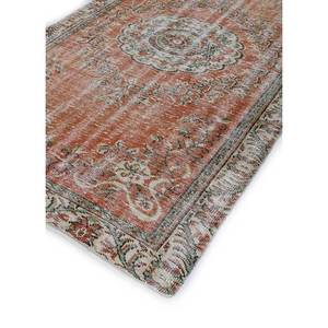 Tapis en laine noué à la main de grande taille, motif médaillon rouge et orange, pour salon, couloir rectangulaire - Pae-2948 - Product Image 2