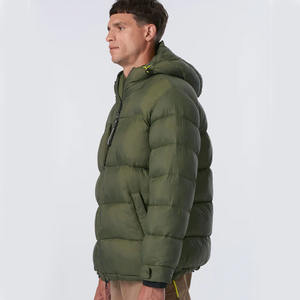 Chaqueta acolchada utilitaria de invierno de talla grande para hombre personalizada al por mayor, chaqueta acolchada de tela de lona con cremallera, abrigo de burbujas para hombre, ropa de fabricante - Product Image 2